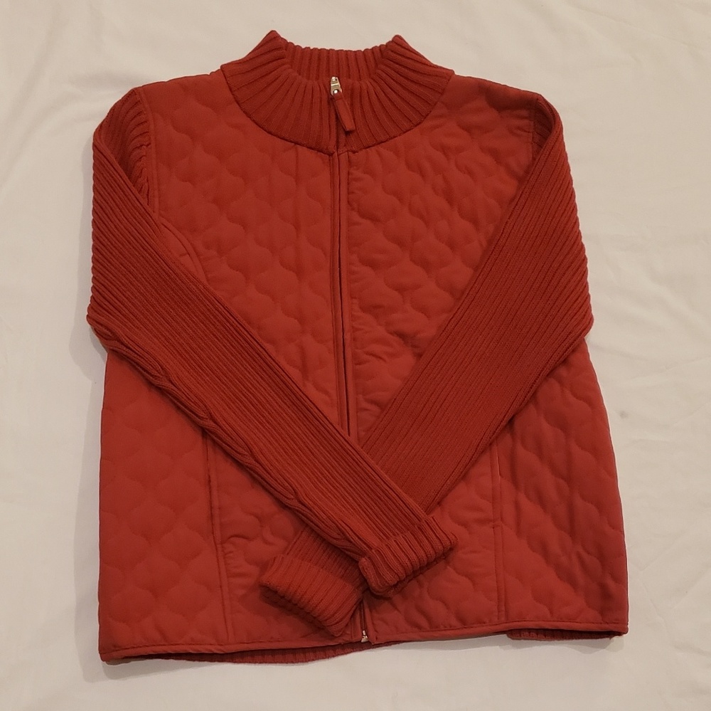 NWT Keren Hart orange zipup jacket